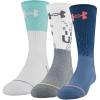 imageUnder Armour Youth Phenom Crew Socks 3PairsPetrol Blue Assorted