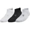 imageUnder Armour womens Play Up No Show Socks 3 Pack014 Halo Gray  White  Steel