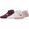 imageUnder Armour womens Play Up No Show Socks 3 Pack673 Tourmaline Pink  Summit White  Dark Maroon