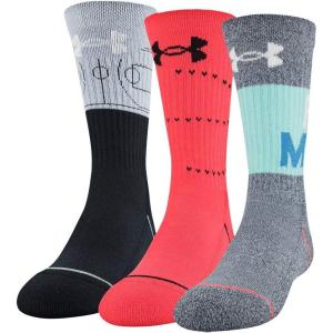 imageUnder Armour Youth Phenom Crew Socks 3PairsPitch Gray Assorted
