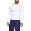imageUnder Armour Mens ColdGear Armour Compression Mock LongSleeve TShirtWhite Steel
