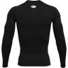 imageUnder Armour Mens HeatGear Compression LongSleeve TShirtBlack 001White