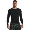 imageUnder Armour Mens HeatGear Compression LongSleeve TShirtBlack 001White