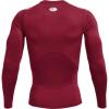 imageUnder Armour Mens HeatGear Compression LongSleeve TShirtCardinalwhite