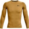 imageUnder Armour Mens HeatGear Compression LongSleeve TShirtGold Rush 795Black