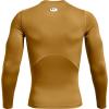 imageUnder Armour Mens HeatGear Compression LongSleeve TShirtGold Rush 795Black