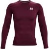 imageUnder Armour Mens HeatGear Compression LongSleeve TShirtMaroon 609White