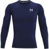 imageUnder Armour Mens HeatGear Compression LongSleeve TShirtMidnight NavyWhite