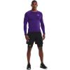 imageUnder Armour Mens HeatGear Compression LongSleeve TShirtPurple 500White
