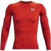 imageUnder Armour Mens HeatGear Compression LongSleeve TShirtRadiant Red 839White