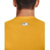 imageUnder Armour Mens HeatGear Compression LongSleeve TShirtSteeltown Gold 750Black
