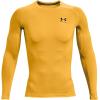 imageUnder Armour Mens HeatGear Compression LongSleeve TShirtSteeltown Gold 750Black