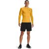 imageUnder Armour Mens HeatGear Compression LongSleeve TShirtSteeltown Gold 750Black