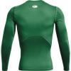 imageUnder Armour Mens HeatGear Compression LongSleeve TShirtTeam Kelly Green  White