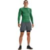 imageUnder Armour Mens HeatGear Compression LongSleeve TShirtTeam Kelly Green 305White