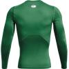 imageUnder Armour Mens HeatGear Compression LongSleeve TShirtTeam Kelly Green 305White