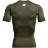imageUnder Armour Mens HeatGear Compression ShortSleeve TShirt390 Marine Od Green   White
