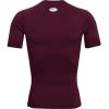 imageUnder Armour Mens HeatGear Compression ShortSleeve TShirtMaroon  White