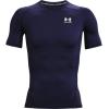 imageUnder Armour Mens HeatGear Compression ShortSleeve TShirtMidnight Navy  White