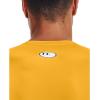 imageUnder Armour Mens HeatGear Compression ShortSleeve TShirtSteeltown Gold 750Black