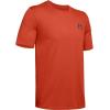imageUnder Armour Mens Sportstyle Colorblock TShirtRich Orange 830Mechanic Blue