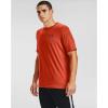imageUnder Armour Mens Sportstyle Colorblock TShirtRich Orange 830Mechanic Blue