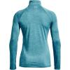 imageUnder Armour Mens Tech 14 Zip Top433 Glacier Blue  White  Metallic Silver