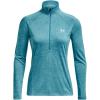 imageUnder Armour Mens Tech 14 Zip Top433 Glacier Blue  White  Metallic Silver