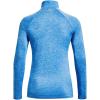 imageUnder Armour Mens Tech 14 Zip Top464 Water  White  Metallic Silver