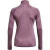 imageUnder Armour Mens Tech 14 Zip Top500 Misty Purple  Fresh Orchid  Metallic Silver