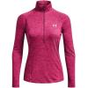 imageUnder Armour Mens Tech 14 Zip Top635 Charged Cherry  Rebel Pink  Metallic Silver
