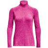 imageUnder Armour Mens Tech 14 Zip Top652 Rebel Pink  Pink Elixir  Metallic Silver