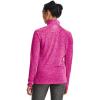 imageUnder Armour Mens Tech 14 Zip Top652 Rebel Pink  Pink Elixir  Metallic Silver