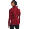 imageUnder Armour Mens Tech 14 Zip Top690 Chestnut Red  Radio Red  Metallic Silver