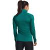 imageUnder Armour Mens Tech 14 Zip Top722 Coastal Teal  Birdie Green  Metallic Silver