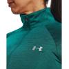 imageUnder Armour Mens Tech 14 Zip Top722 Coastal Teal  Birdie Green  Metallic Silver