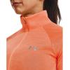 imageUnder Armour Mens Tech 14 Zip Top866 Orange Blast  Orange Tropic  Metallic Silver