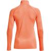 imageUnder Armour Mens Tech 14 Zip Top866 Orange Blast  Orange Tropic  Metallic Silver