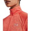 imageUnder Armour Mens Tech 14 Zip TopElectric Tangerine 824Metallic Silver