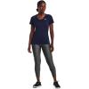 imageUnder Armour Womens Tech VNeck Twist ShortSleeve TShirt411 Midnight Navy  Cadet  Metallic Silver