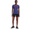 imageUnder Armour Womens Tech VNeck Twist ShortSleeve TShirt471 Sonar Blue  Baja Blue  Metallic Silver