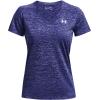 imageUnder Armour Womens Tech VNeck Twist ShortSleeve TShirt471 Sonar Blue  Baja Blue  Metallic Silver