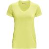 imageUnder Armour Womens Tech VNeck Twist ShortSleeve TShirt743 Lime Yellow  White  Metallic Silver