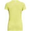 imageUnder Armour Womens Tech VNeck Twist ShortSleeve TShirt743 Lime Yellow  White  Metallic Silver