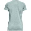 imageUnder Armour Womens Tech VNeck Twist ShortSleeve TShirt781 Opal Green  White  Metallic Silver