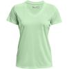 imageUnder Armour Womens Tech VNeck Twist ShortSleeve TShirtAqua Foam 335Metallic Silver