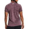 imageUnder Armour Womens Tech VNeck Twist ShortSleeve TShirtAsh Plum 554Metallic Silver