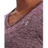 imageUnder Armour Womens Tech VNeck Twist ShortSleeve TShirtAsh Plum 554Metallic Silver