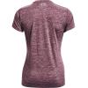 imageUnder Armour Womens Tech VNeck Twist ShortSleeve TShirtAsh Plum 554Metallic Silver