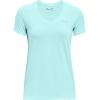 imageUnder Armour Womens Tech VNeck Twist ShortSleeve TShirtBreeze 441Metallic Silver